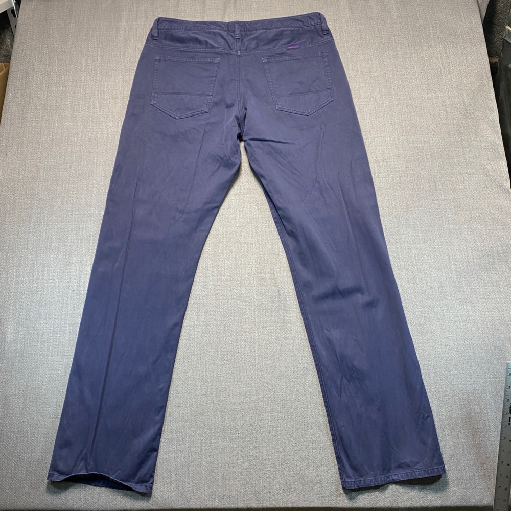 UNTUCKit Mens Navy Blue Relaxed Fit Pima Cotton Stretch Pants W33 L32 - Picture 2 of 12